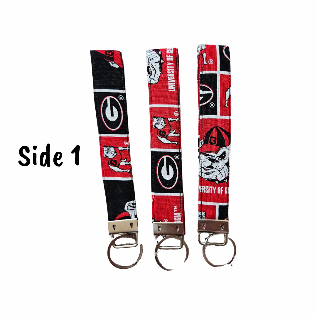 GA bulldogs fabric keychain (style 1 of 2)