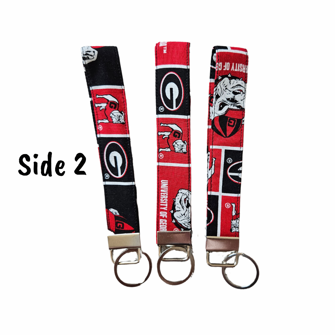 GA bulldogs fabric keychain (style 1 of 2)