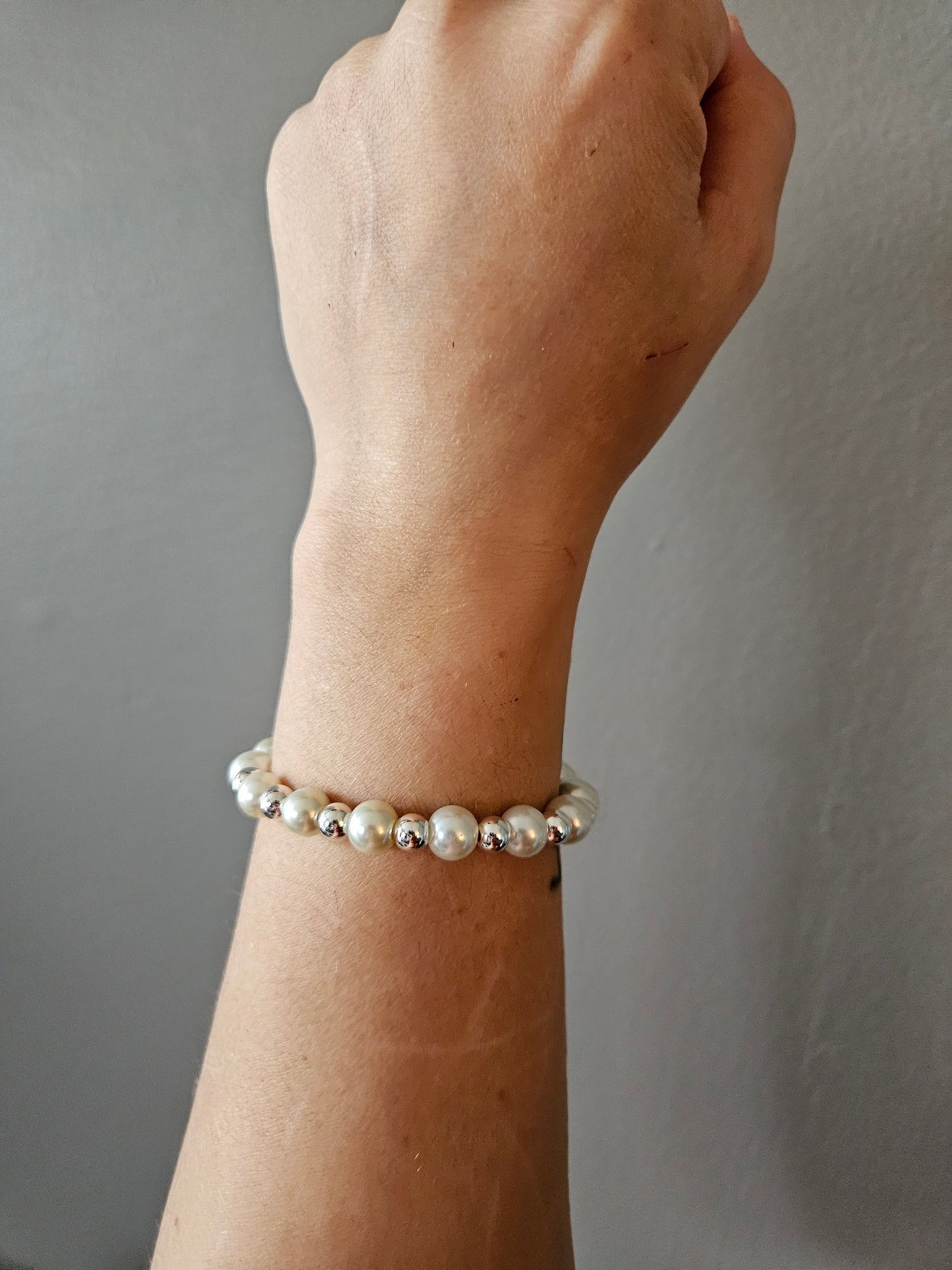 Pearl and Silver Bracelet