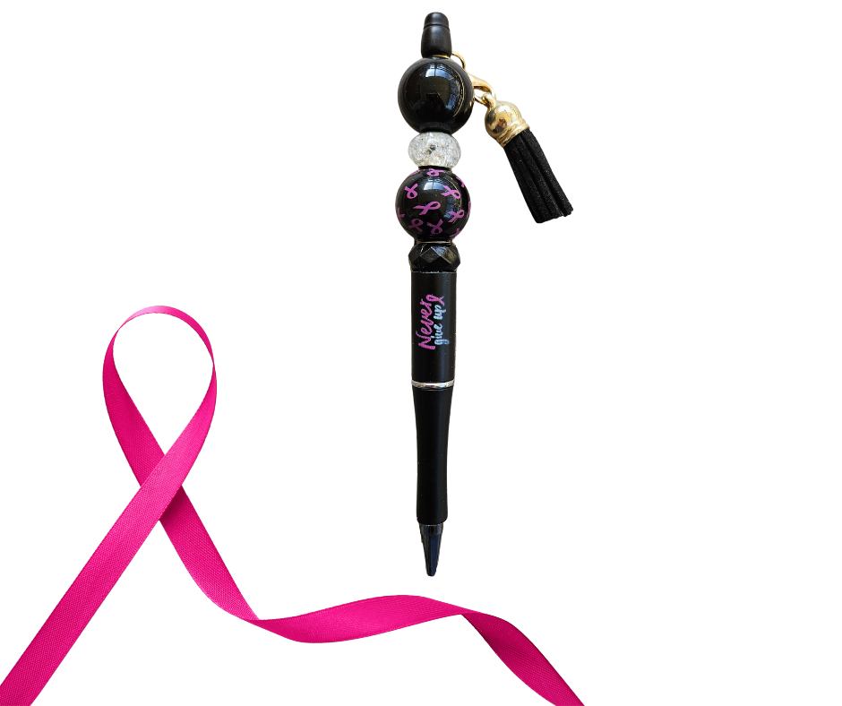 "Never Give Up" Breast Cancer Awareness Pen (Style 1 of 4)