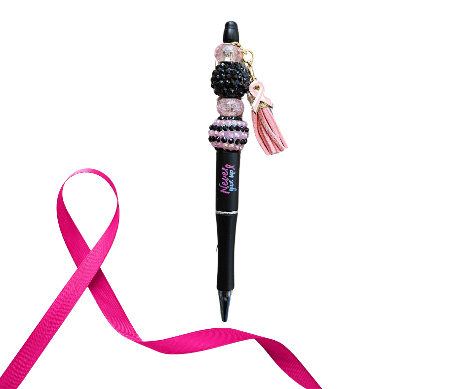 "Never Give Up" Breast Cancer Awareness Pen (Style 2 of 4)