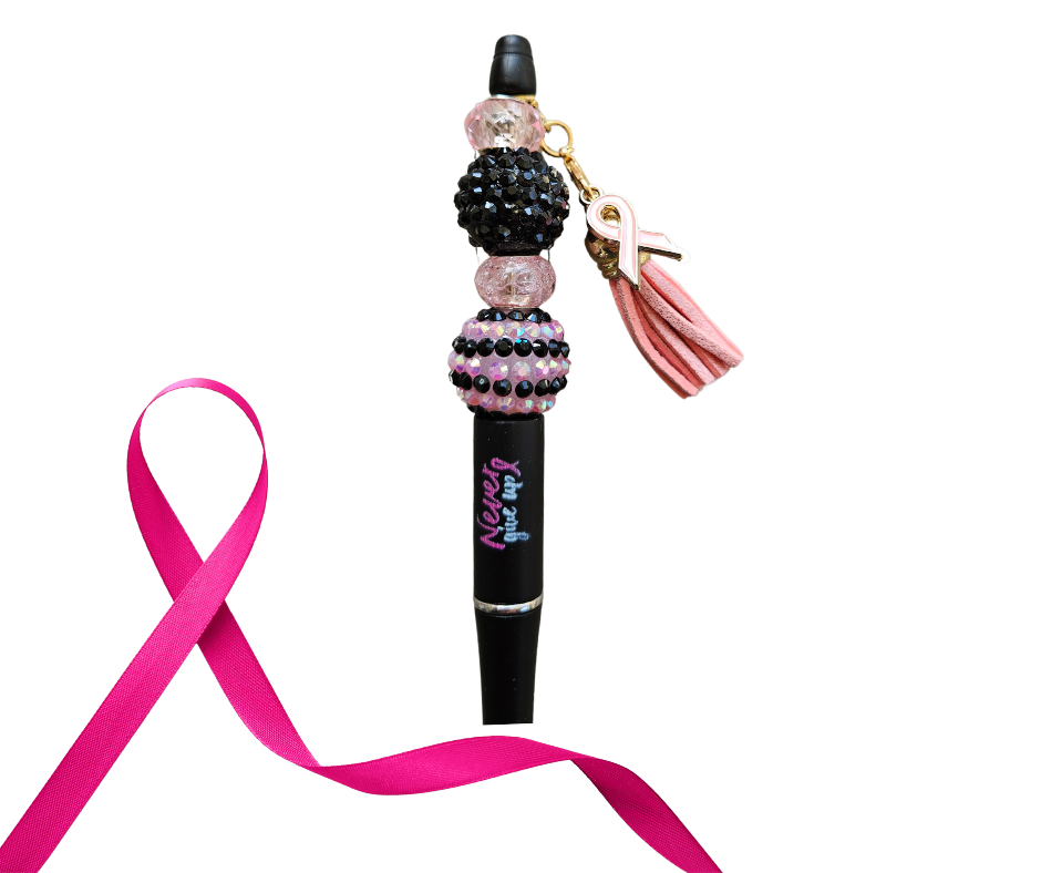 "Never Give Up" Breast Cancer Awareness Pen (Style 2 of 4)