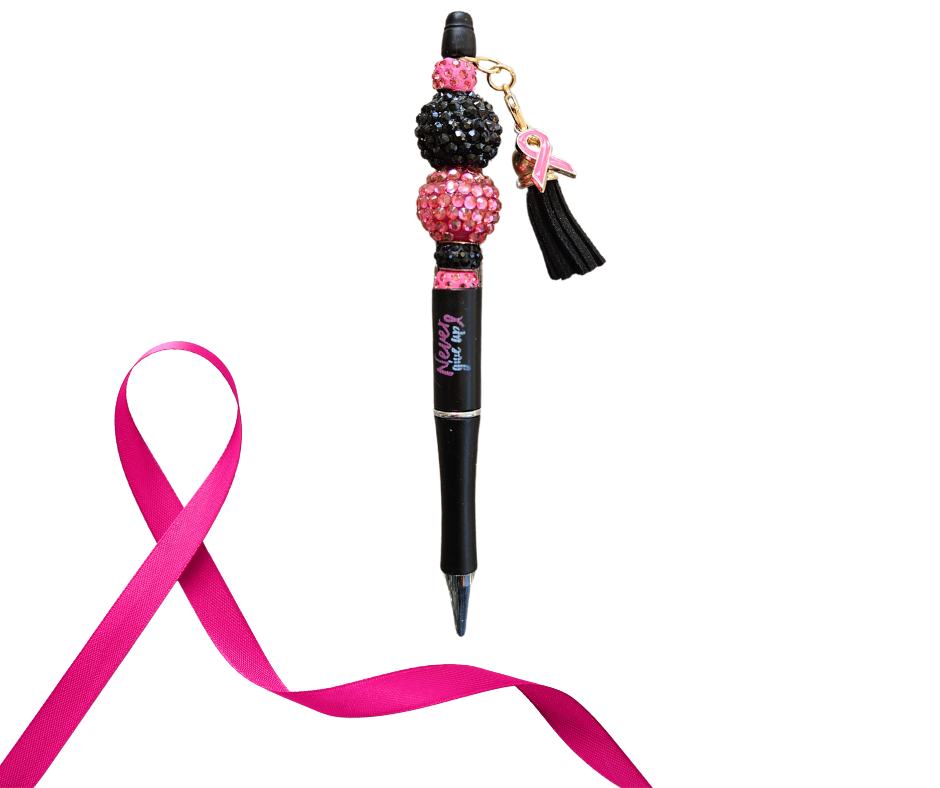 "Never Give Up" Breast Cancer Awareness Pen (Style 4 of 4)